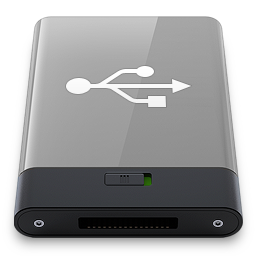 Grey USB W Icon 256x256 png